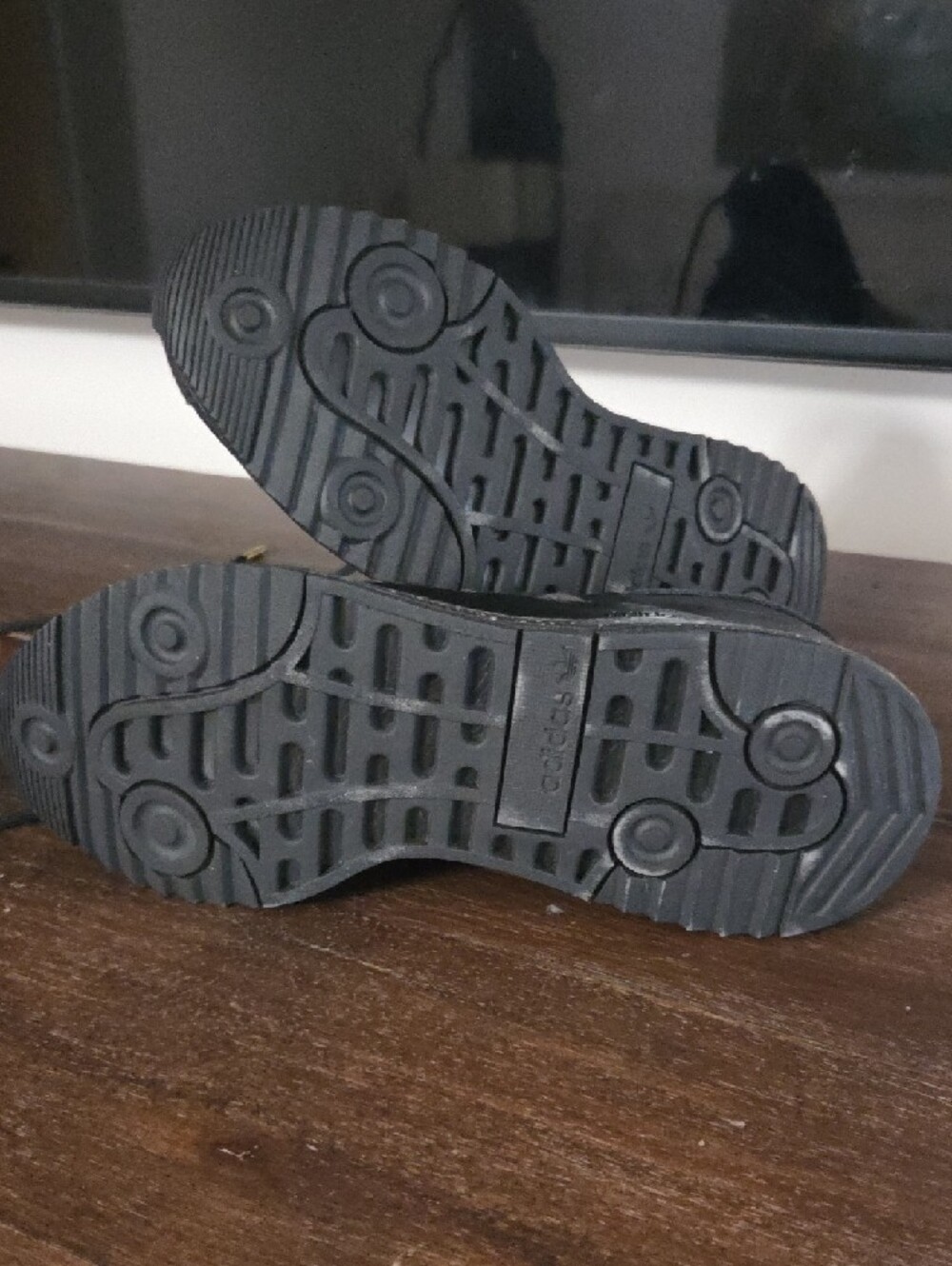 Women's Black Adidas Sneakers with Speckled Sole - Picture 2 of 4